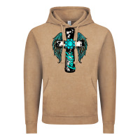 Vintage Coffee cross faith gemstone wings Vintage Hoodie - RanaPortraitStore