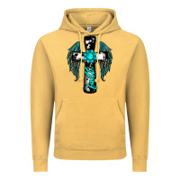 Vintage Mustard cross faith gemstone wings Vintage Hoodie - RanaPortraitStore