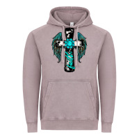 Vintage Zinc cross faith gemstone wings Vintage Hoodie - RanaPortraitStore