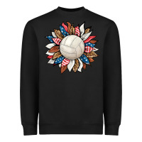 Black volleyball sunflower Heavyweight Sweatshirt - HRA Design Shop