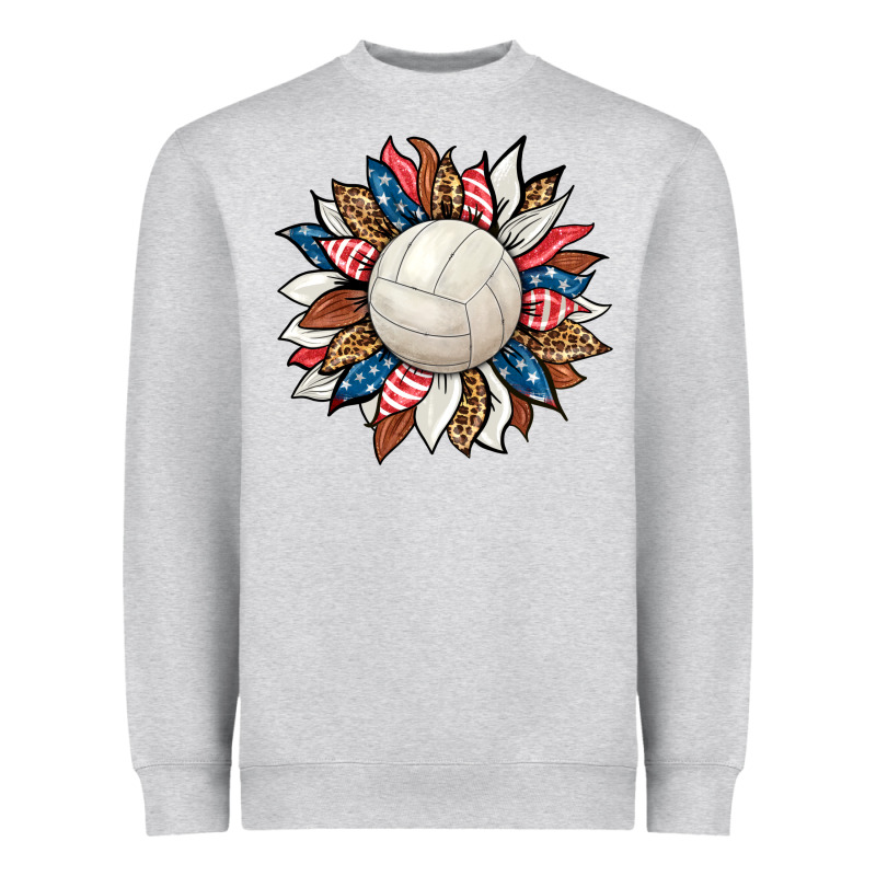 Volleyball Sunflower Heavyweight Sweatshirt by HRA Design Shop | Teevron