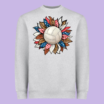 Volleyball Sunflower Heavyweight Sweatshirt Designed By Hra Design Shop