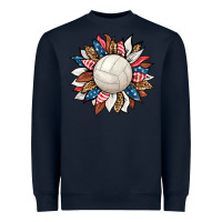 Navy volleyball sunflower Heavyweight Sweatshirt - HRA Design Shop