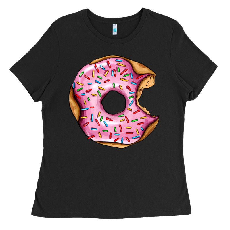 Pink Strawberry Donut Ladies Tee by AdoDesignShop | Teevron
