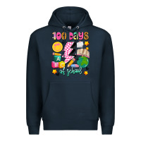 Navy 100 days of school Premium Hoodie - Artiststas