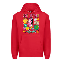 Red 100 days of school Premium Hoodie - Artiststas