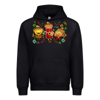 Black Mexican taco nacho and souce Urban Hoodie - NancyCooperArtShop