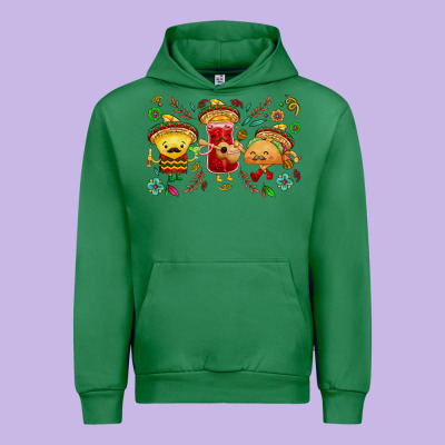 Mexican Taco Nacho And Souce Urban Hoodie Designed By Nancycooperartshop