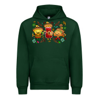 Forest Green Mexican taco nacho and souce Urban Hoodie - NancyCooperArtShop