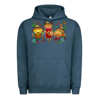 Pigment Midnight Navy Mexican taco nacho and souce Urban Hoodie - NancyCooperArtShop