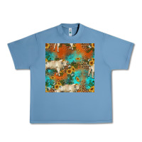 Pebble Blue western charolais cow seamless pattern Urban Heavy Tee - HRA Design Shop