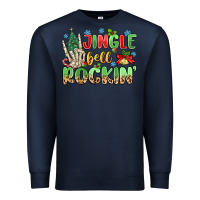 Navy jingle bell rockin' Premium Sweatshirt - MaliasSmallBusiness
