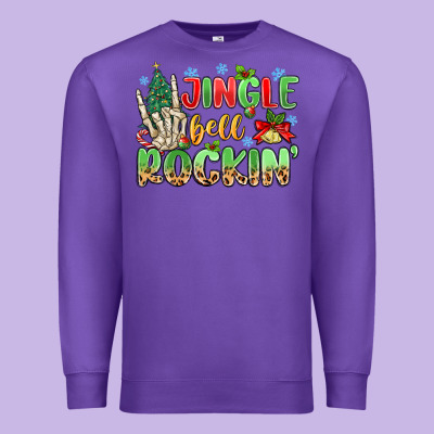 Jingle Bell Rockin' Premium Sweatshirt Designed By Maliassmallbusiness
