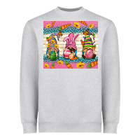 Heather Grey Easter Gnomies Tumbler Easter Day Heavyweight Sweatshirt - Neo Western