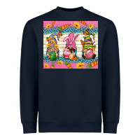 Navy Easter Gnomies Tumbler Easter Day Heavyweight Sweatshirt - Neo Western