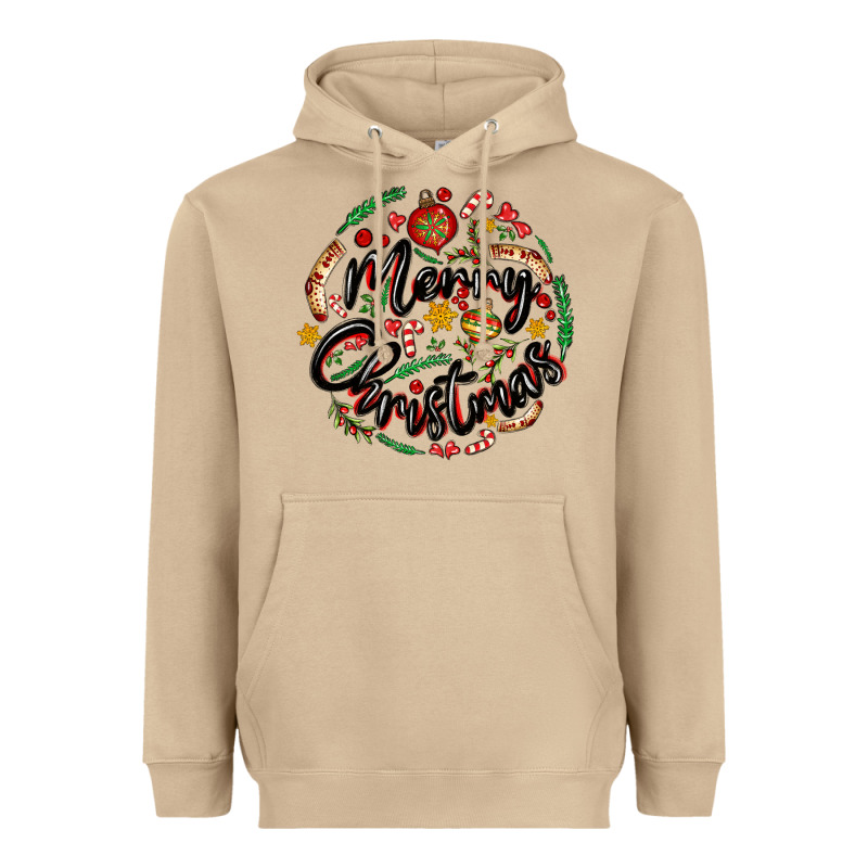 Merry Christmas Heavyweight Hoodie by MaliasSmallBusiness | Teevron