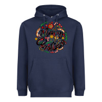 Navy merry christmas Heavyweight Hoodie - MaliasSmallBusiness
