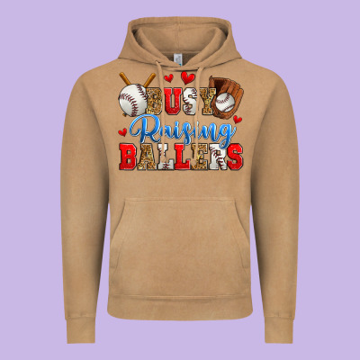 Busy Raising Ballers Baseball Vintage Hoodie Designed By Zillion Design Studio