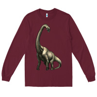 Burgundy brachiosaurus Long Sleeve Tee - Artiststas