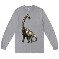Heather Grey brachiosaurus Long Sleeve Tee - Artiststas
