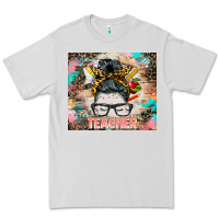 Dove Grey teacher messy bun tumbler Premium Tee - BarkalooDesign