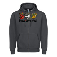 Smoke peace love west Zipper Hoodie - BarkalooDesign
