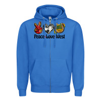 True Royal peace love west Zipper Hoodie - BarkalooDesign