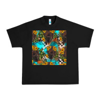 Black western bison and sunflowers seamless pattern Urban Heavy Tee - HRA Design Shop