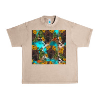 French Oak western bison and sunflowers seamless pattern Urban Heavy Tee - HRA Design Shop