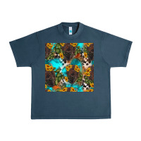 Midnight Navy western bison and sunflowers seamless pattern Urban Heavy Tee - HRA Design Shop