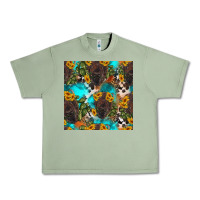 Oil Green western bison and sunflowers seamless pattern Urban Heavy Tee - HRA Design Shop