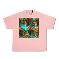 Salmon western bison and sunflowers seamless pattern Urban Heavy Tee - HRA Design Shop
