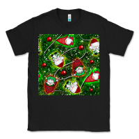 Black christmas gnomes seamless pattern Classic Tee - BundleAndBundleShop