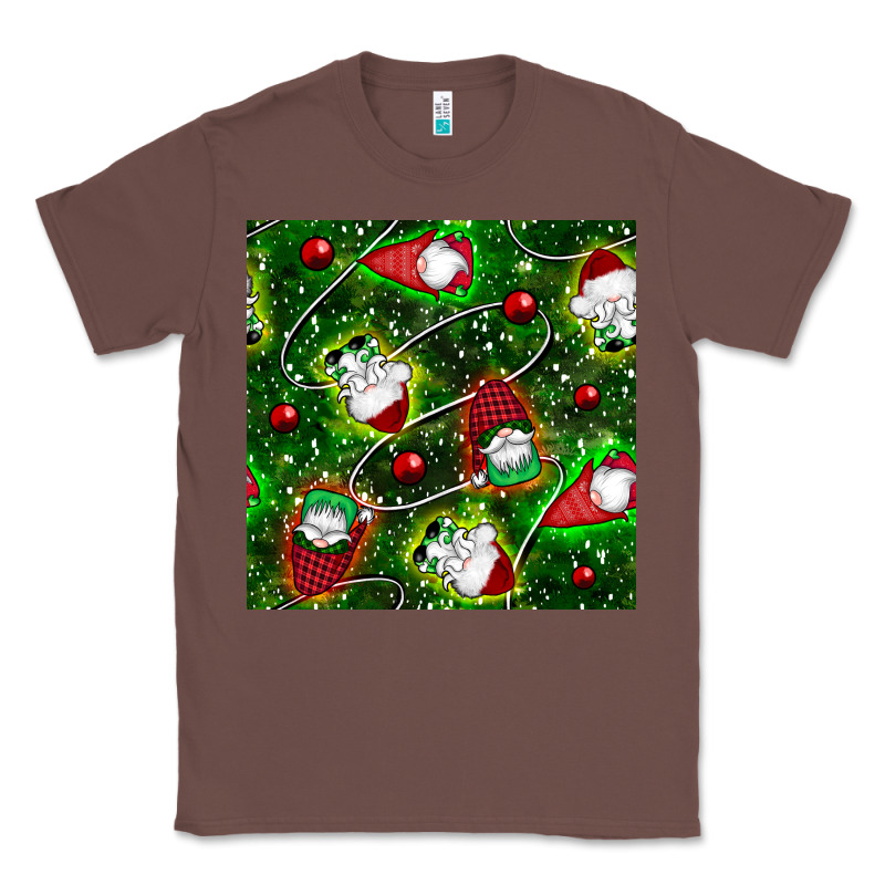 Christmas Gnomes Seamless Pattern Classic Tee by BundleAndBundleShop | Teevron