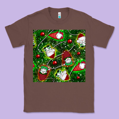 Christmas Gnomes Seamless Pattern Classic Tee Designed By Bundleandbundleshop