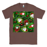 Chestnut christmas gnomes seamless pattern Classic Tee - BundleAndBundleShop