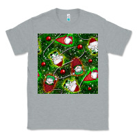 Heather Grey christmas gnomes seamless pattern Classic Tee - BundleAndBundleShop