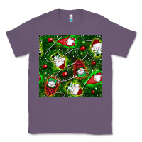 Lavender christmas gnomes seamless pattern Classic Tee - BundleAndBundleShop