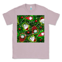 Lilac christmas gnomes seamless pattern Classic Tee - BundleAndBundleShop