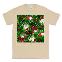Mushroom christmas gnomes seamless pattern Classic Tee - BundleAndBundleShop