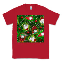 Red christmas gnomes seamless pattern Classic Tee - BundleAndBundleShop