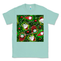 Seafoam christmas gnomes seamless pattern Classic Tee - BundleAndBundleShop