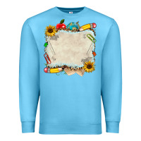 Ocean Blue school your text here Premium Sweatshirt - NancyCooperArtShop