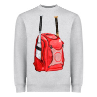 Heather Grey red bat backpack fa element Heavyweight Sweatshirt - FaDigitalArtStudio