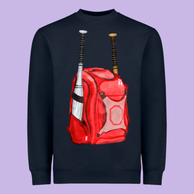 Red Bat Backpack Fa Element Heavyweight Sweatshirt Designed By Fadigitalartstudio