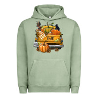 Pigment Oil Green Fall Truck Urban Hoodie - texasbilliewilder