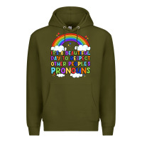 Army Green it's a beautiful day to respect other people's pro Premium Hoodie - Artiststas