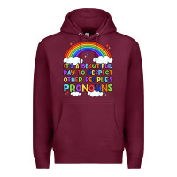 Burgundy it's a beautiful day to respect other people's pro Premium Hoodie - Artiststas