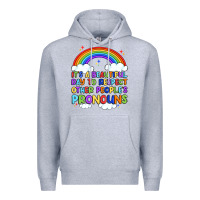 Heather Grey it's a beautiful day to respect other people's pro Premium Hoodie - Artiststas