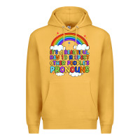 Mustard it's a beautiful day to respect other people's pro Premium Hoodie - Artiststas